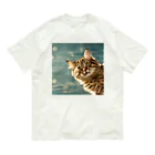 ronstr_のちらりキャット Organic Cotton T-Shirt