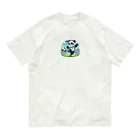 アニマルホビーズのサッカーパンダ Organic Cotton T-Shirt