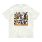 noririnoのウサギの親子 Organic Cotton T-Shirt