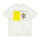 お絵かき屋さんのバチカンの国旗 Organic Cotton T-Shirt