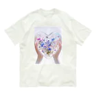 AQUAMETAVERSEのクリスタルの中に押し花がある　なでしこ1478 Organic Cotton T-Shirt