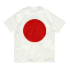 お絵かき屋さんの日本の国旗 Organic Cotton T-Shirt