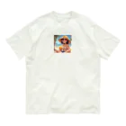 Chama's shopのビーチガール Organic Cotton T-Shirt