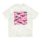 carl-carlのカモフラ　ピンク オーガニックコットンTシャツ