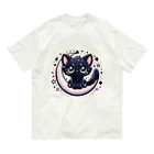 beni35の月猫ミュウミュウ オーガニックコットンTシャツ