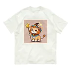 ganeshaの魔法の杖を持ったかわいいライオン Organic Cotton T-Shirt