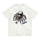 nandAのクモ柄 Organic Cotton T-Shirt