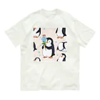 ganeshaの花を持ったかわいいペンギン Organic Cotton T-Shirt