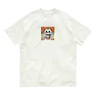 bigbamboofamilyのパンダの一休み　小籠包 オーガニックコットンTシャツ