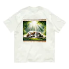 亀蘭タマムシの木漏れ日・すやすや Organic Cotton T-Shirt