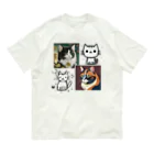 iisseiiの猫アート　cat art Tシャツ  Organic Cotton T-Shirt