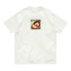 Yama_49のくつろぎリス オーガニックコットンTシャツ