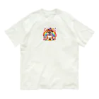 鈴木敏夫のメガネをかけて笑顔が似合う　わんちゃん Organic Cotton T-Shirt