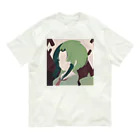 Riollaの緑の女の子 オーガニックコットンTシャツ