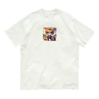 キュート＆クールのメガネのニャンコ３D・学校ver② Organic Cotton T-Shirt