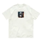 iganjの音楽聴いているロボットパンダ Organic Cotton T-Shirt