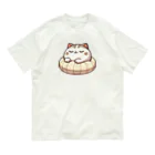 @猫グッズ製作所のかわいい猫の眠りまる Organic Cotton T-Shirt