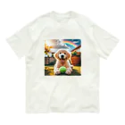 アニマルペイントの犬のグッズ Organic Cotton T-Shirt