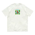 はむはむの自転車に乗ったクマ　人気アイテム　かわいい Organic Cotton T-Shirt