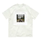 atoyuki_SHOPの鉄道レールデザイン オーガニックコットンTシャツ