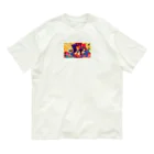 HiroLink's Shopのことわざ物語：鬼に金棒 Organic Cotton T-Shirt