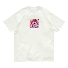 RUI_のオリジナルショップのかわいい女の子のキャラクターグッズ オーガニックコットンTシャツ