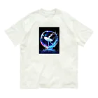 AQUAMETAVERSEのシャボン玉の中のバレリーナ　BLUE PLUM  691 オーガニックコットンTシャツ