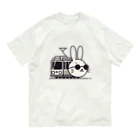 BOSATUの電車に乗ったうさぎ Organic Cotton T-Shirt