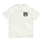 @猫グッズ製作所の芸術ねこ鉛筆まる Organic Cotton T-Shirt