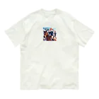 SWQAの馬で通学する仲間たち オーガニックコットンTシャツ