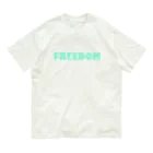 普通のお店の自由Tシャツ　(グリーンロゴ) Organic Cotton T-Shirt