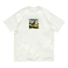 cute in cool shopの跳ねているウサギ Organic Cotton T-Shirt