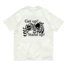 『NG （Niche・Gate）』ニッチゲート-- IN SUZURIのGet Up! Stand Up!(黒) Organic Cotton T-Shirt