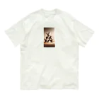 ガラスの貴公子の組体操ネコ Organic Cotton T-Shirt