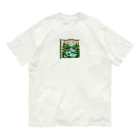 hitayakiの折り紙アート　森林 オーガニックコットンTシャツ