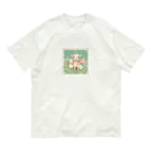 EllieのCute な草原子羊物語 オーガニックコットンTシャツ