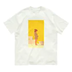sakura_artのバスローブを着た可愛い女の子 オーガニックコットンTシャツ