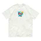 bugisショップの煌めくトロピカルバード🐦️ オーガニックコットンTシャツ