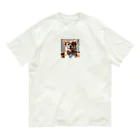 arakawork-01の物知りシリーズ　コーギー犬 Organic Cotton T-Shirt