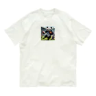 Panda Art Galleryのラグビーパンダ Organic Cotton T-Shirt