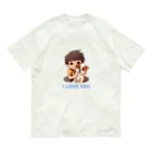 AwagoModeのI LOVE YOU(Dog&Boy) (39) Organic Cotton T-Shirt