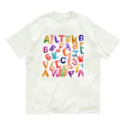 noiSutoaのカラフルな色使いと面白いデザインのアルファベット Organic Cotton T-Shirt