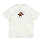 nopotechiの筋肉トラ オーガニックコットンTシャツ