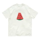 ぴんくのくまとおやつ時間のひとくちすいか Organic Cotton T-Shirt