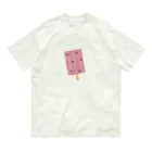 ぴんくのくまとおやつ時間のあずきのアイス Organic Cotton T-Shirt