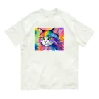 山田綾の虹色ネコちゃん Organic Cotton T-Shirt