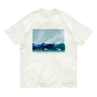 Nakanoemiの山のある風景 オーガニックコットンTシャツ