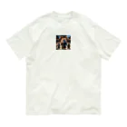 もふもふ日本史のねこ　出陣 Organic Cotton T-Shirt