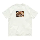 ねむねこのお店のふさふさねこ オーガニックコットンTシャツ