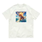 musashiyaの波乗り猫 Organic Cotton T-Shirt